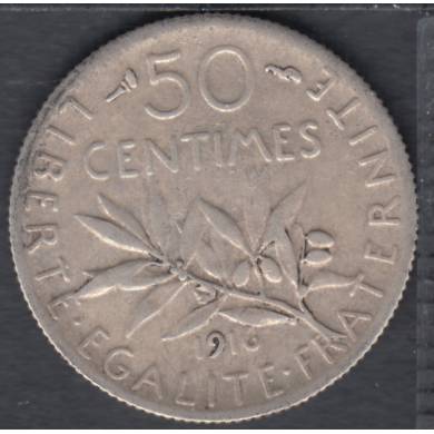 1916 - 50 Centimes - France