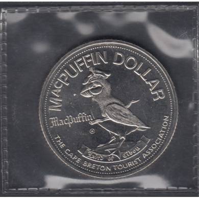 1985 - MacPuffin Dollar - Cape Breton - City of Sidney Bicentnnial - $1