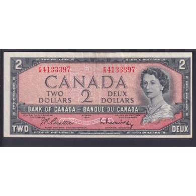 1954 $2 Dollars -EF- AU - Beattie Rasminsky - Prfixe E/R