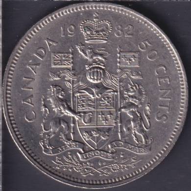 1982 - UNC - Small Beads - Canada 50 Cents