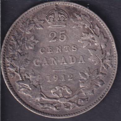 1912 - F/VF - Canada 25 Cents