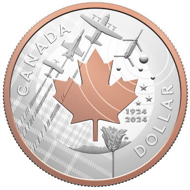 2024 - $1 - preuve numismatique en argent fin  100&#7497; anniversaire de l'Aviation royale canadienne