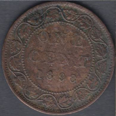 1898 H - VF - Endommag - Canada Large Cent