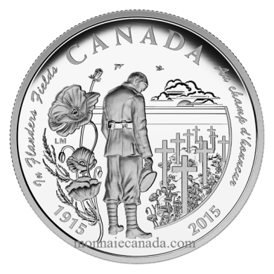 2015 - $20 - 1 oz. Fine Silver Coin  100th Anniversary of In Flanders Fields