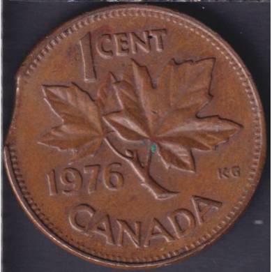 1976 - VF - Clipped - Canada Cent