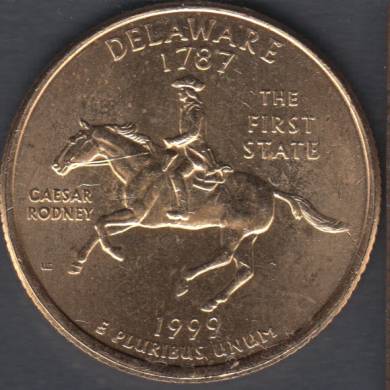 1999 D - Delaware - Plaqué Or - 25 Cents