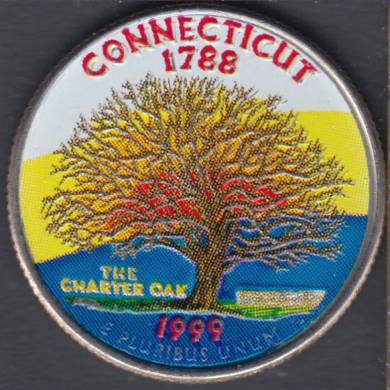 1999 D - Connecticut - B.Unc - Color - 25 Cents