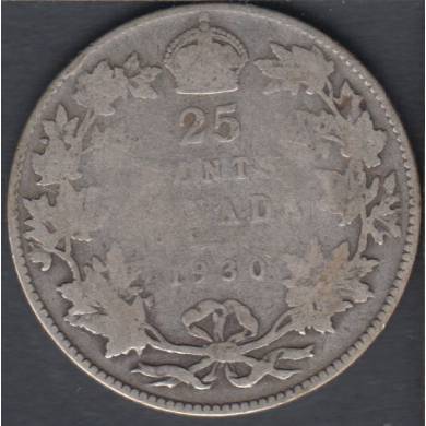 1930 - Good - Canada 25 Cents
