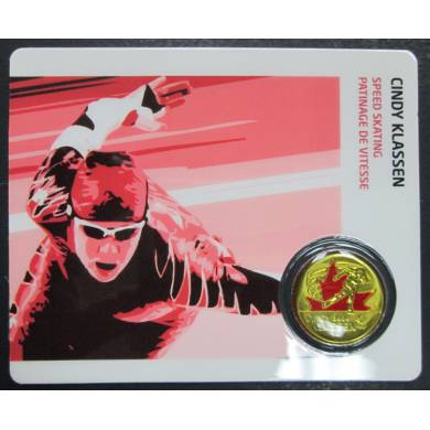 2009 - 25 Cents Vancouver 2010 - Cindy Klassen - Coin Sport Card