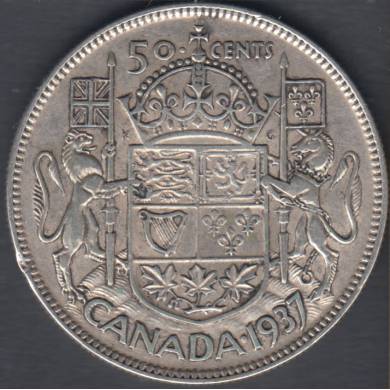 1937 - F/VF - Canada 50 Cents