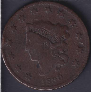 1830 - G/VG - Liberty Head - Large Cent USA
