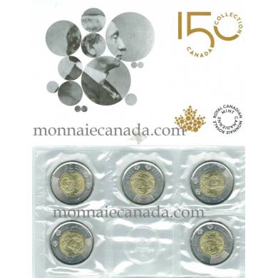 2015 - $2 Dollars - Circulation Coin 5 Pack - Sir John A. Macdonald