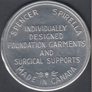 1962 - Spencer Spirella - Garments and Surgical Supports - Exhibition Souvenir - $2 tRADE DOLLAR - Bow #4180a