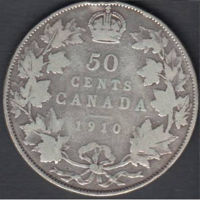 1910 - VG - Edwardian Leaves - Canada 50 Cents