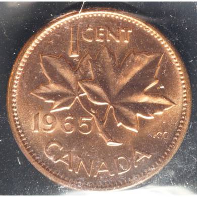 1965 - #1 - MS 65 Red - SBP5 - ICCS - Canada Cent