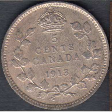 1913 - VF - Canada 5 Cents