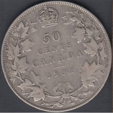 1932 - VG/F - Canada 50 Cents