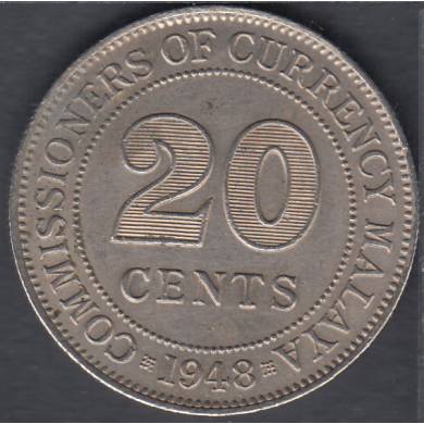 1948 - 20 Cents - Malaya