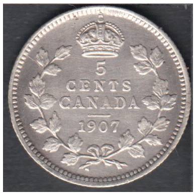 1907 - VF - Polie - Canada 5 Cents