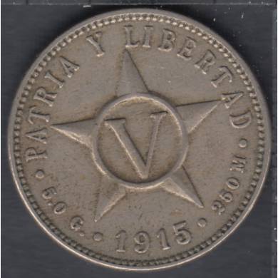 1915 - 5 Centavos - Cuba