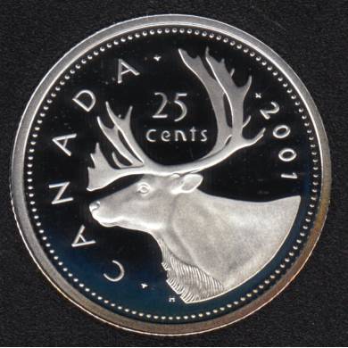 2001 - Proof - Silver - Canada 25 Cents