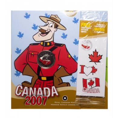 2007 Canada Day 25 Cents Coloured - RCMP