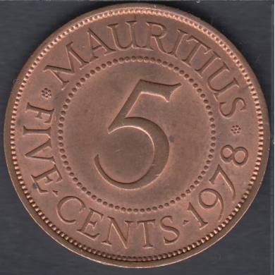 1978 - 5 Cents - B. Unc - Mauritius Island