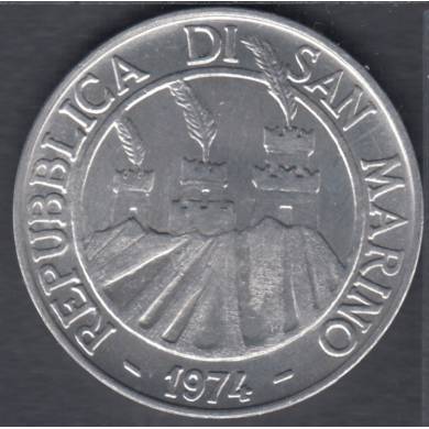 1974 - 10 Lire - B. Unc - San Marino