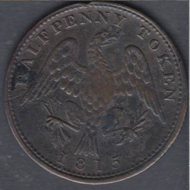 1815 - VF - Spread Eagle Half Penny Token - LC-54D2