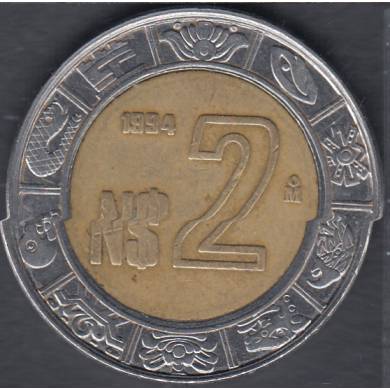 1994 Mo - 2 Pesos - Mexico