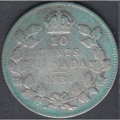 1930 - VG/F - Canada 10 Cents