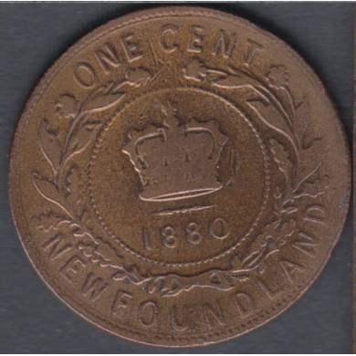 1880 - Good  - Cleaned - Wide '0' - Large Cent - Newfoundland