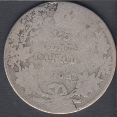 1908 - A/G - Canada 25 Cents