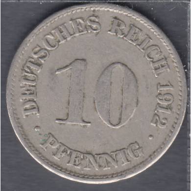 1912 D - 10 Pfennig - Allemagne