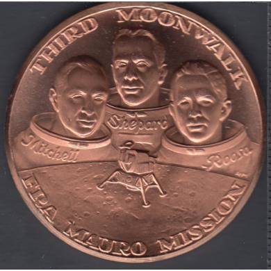 1971 - Apollo 14 - Third Monn Walk - Sheppard - Mitchell & Roosa - Jan. 31 Feb. 9. 1971 - Médaille # 9013