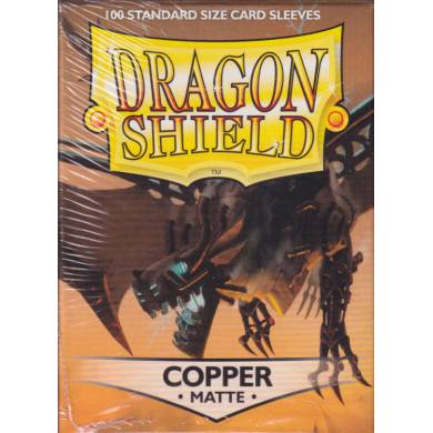 Dragon Shield - 100 Standard Size Card Sleeves Matte Copper