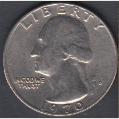 1970 D - AU - Washington - 25 Cents USA