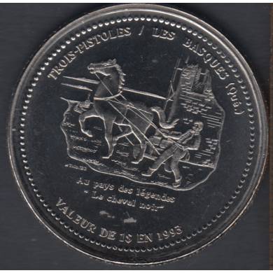 Trois-Pistoles / Les Basques - 1993 - Le Cheval Noir - $1 Trade Dollar