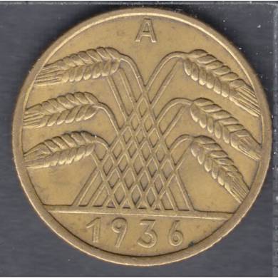 1936 A - 10 Reichspfennig - Germany