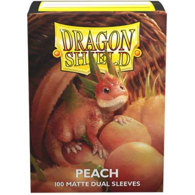 Dragon Shield - 100 Standard Size Card Sleeves - Peach - Matte Dual