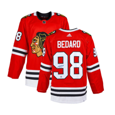 Connor Bedard Autographed Chicago Blackhawks Red adidas Jersey