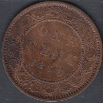 1858 - VF/EF - Canada Large Cent