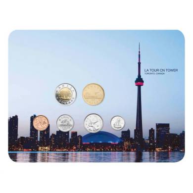 2011 CN Tower Collector Card Uncirculated 5 Coins Set