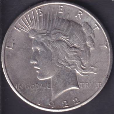 1922 S - VF - Peace Dollar USA