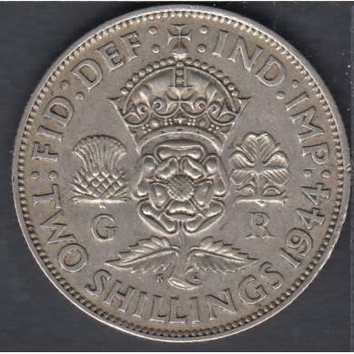 1944 - Florin (Two Shillings) - Grande  Bretagne