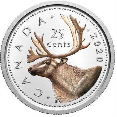 2020 - Proof - Argent Fin - Color - Canada 25 Cents