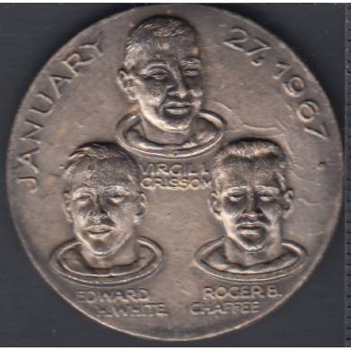 1967 - Apollo 1 - In Memoriam - V. Grisson -E. White & R. chaffee - January 27, 1967 - Médaille #59