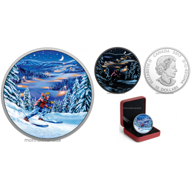 2017 - $15 - Great Canadian Outdoors  Night Skiing - Pure Silver Glow-in-the-Dark