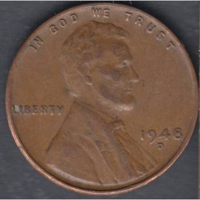 1948 D - VF EF - Lincoln Small Cent