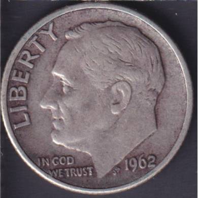 1962 D - Roosevelt - 10 Cents USA